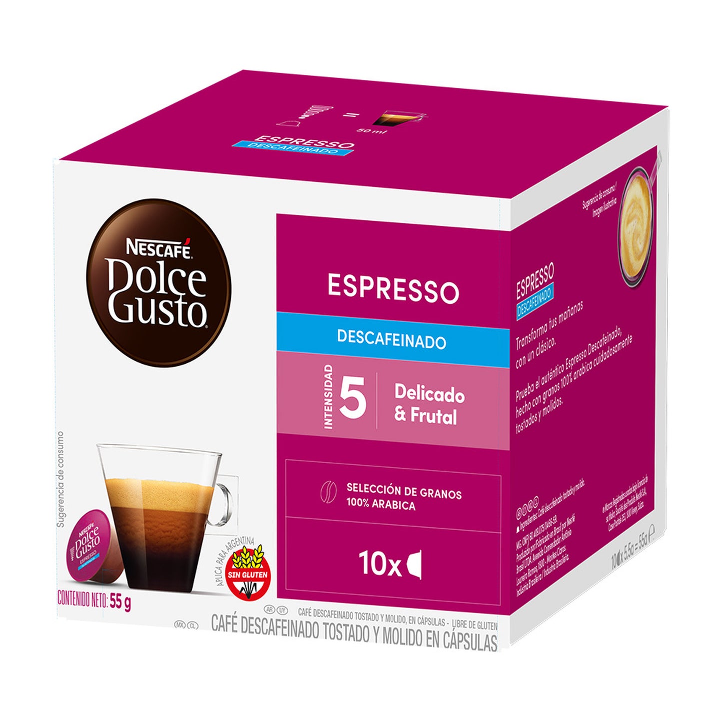 Cápsulas de Café NESCAFÉ® Dolce Gusto® Espresso Descafeinado - x 10 Cápsulas