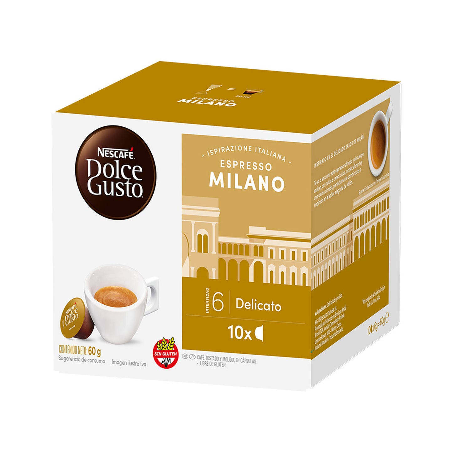 Cápsulas de Café NESCAFÉ® Dolce Gusto® Espresso Milano - x 10 Cápsulas