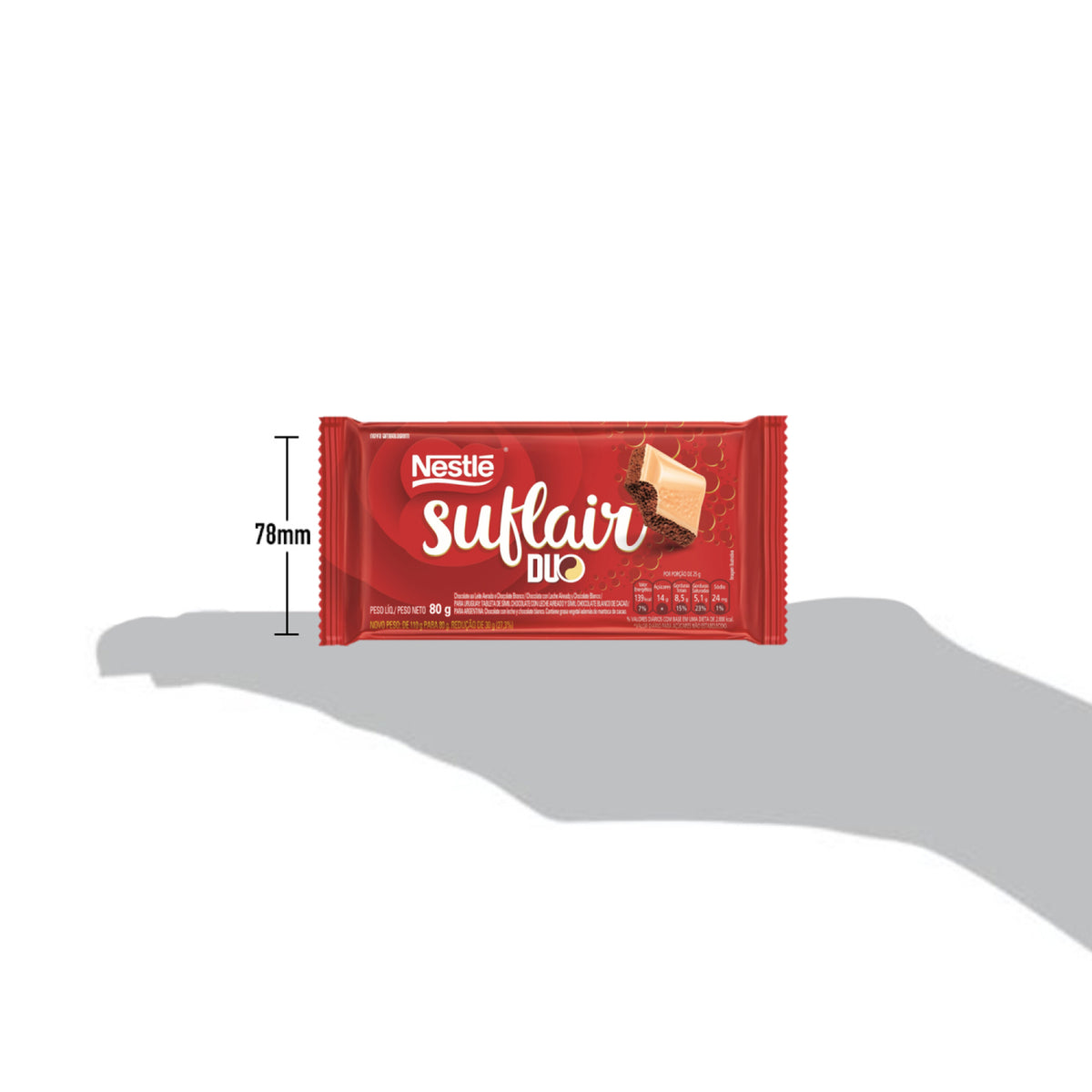 Chocolate Aireado Suflair® Duo - 16 unidades x 80gr