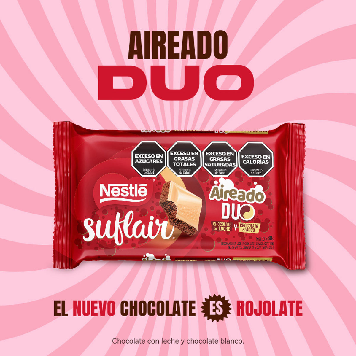 Imagen de Chocolate Aireado Suflair® Duo - 16 unidades x 80gr