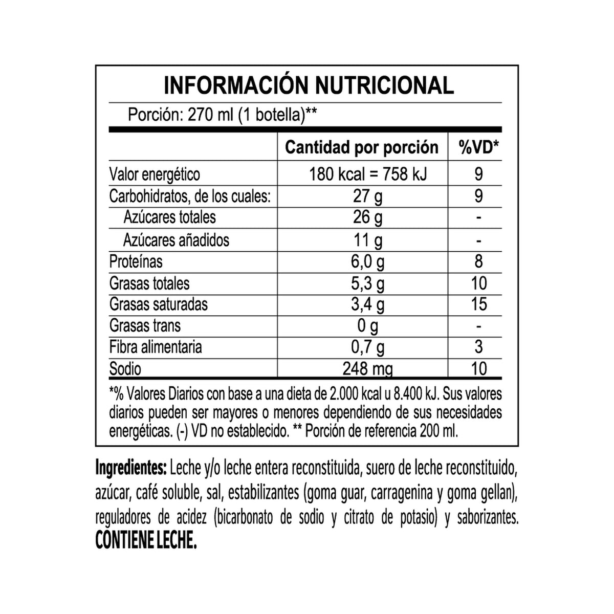 NESCAFÉ Bebida Latte Listo para Tomar 270ml