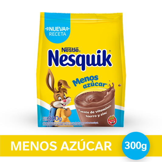 Nesquik® Chocolate en Polvo Menos Azúcar - Softpack x 300gr