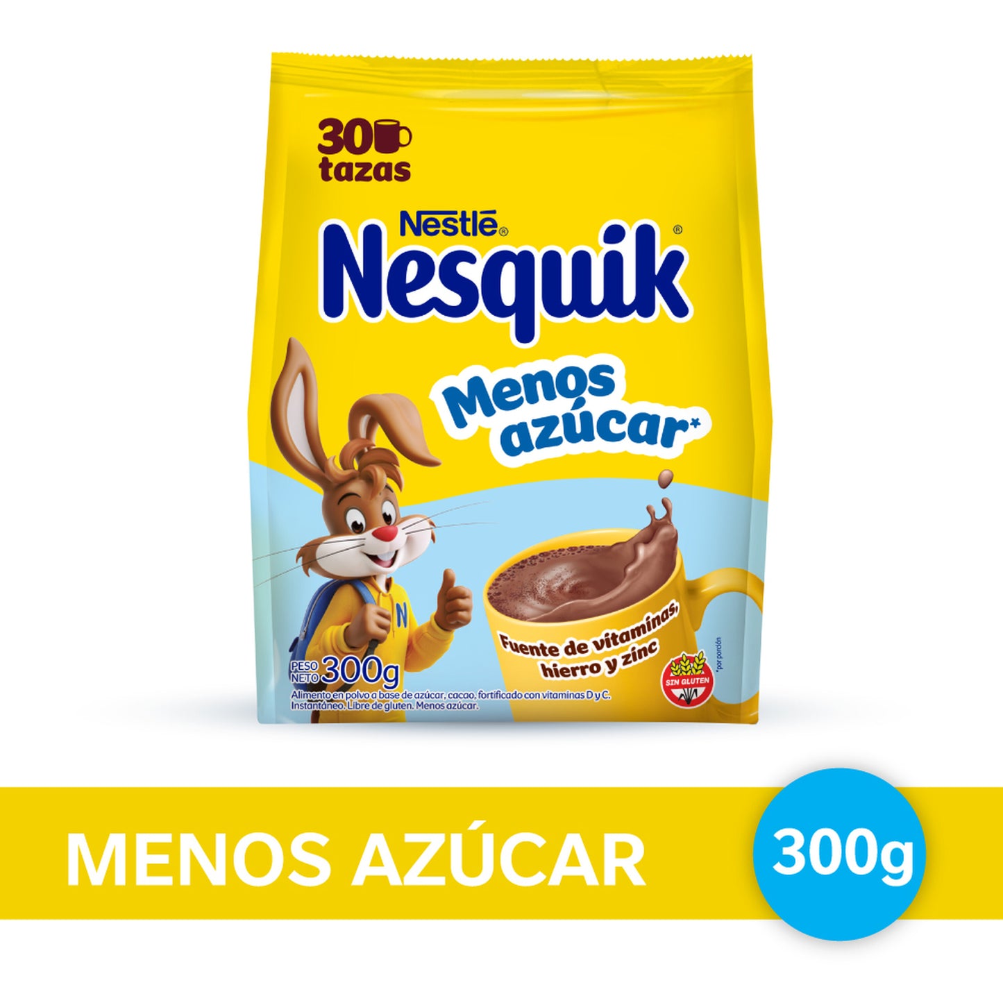 Nesquik® Chocolate en Polvo Menos Azúcar - Softpack x 300gr