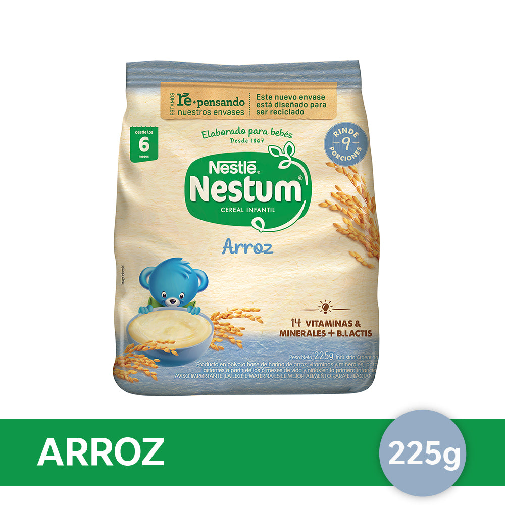 NESTUM® Cereal Infantil Arroz Sin Azúcar Agregada - Flowpack x 225gr