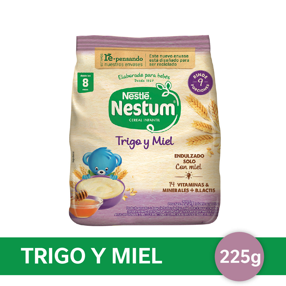 NESTUM® Cereal Infantil Sabor Trigo y Miel - Flowpack x 225gr