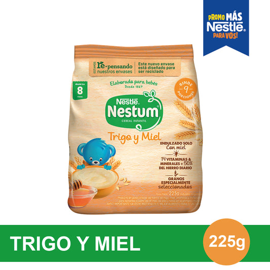 NESTUM® Cereal Infantil Sabor Trigo y Miel - Flowpack x 225gr