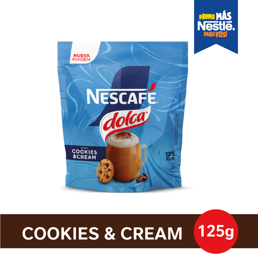 Café Instantáneo NESCAFÉ® Dolca® Mixes Cookies & Cream - Doypack x125gr