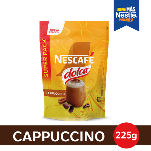 Café Instantáneo NESCAFÉ® Dolca® Mixes Cappuccino - Doypack x225gr