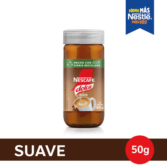 Café Instantáneo NESCAFÉ® Dolca® Suave - Frasco x 50gr