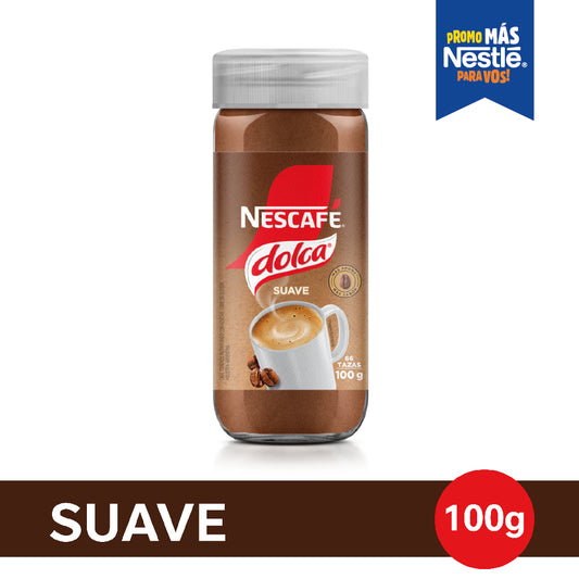 Café Instantáneo NESCAFÉ® Dolca® Suave - Frasco x 100gr