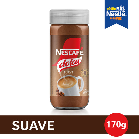 Café Instantáneo NESCAFÉ® Dolca® Suave - Frasco x 170gr