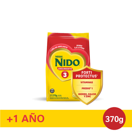 NIDO® 3+ PREBIO 1 Leche en Polvo Softpack 370g