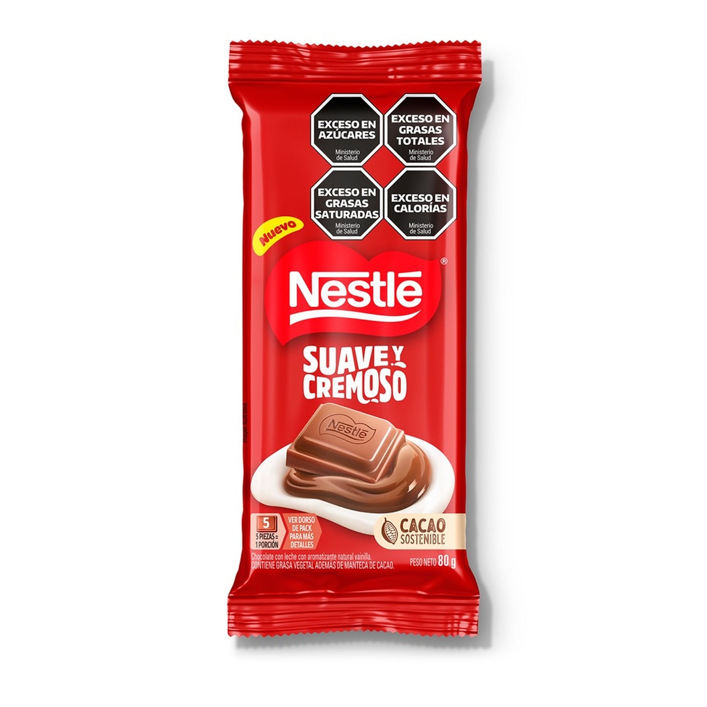 Chocolate con Leche Suave y Cremoso x 80grs