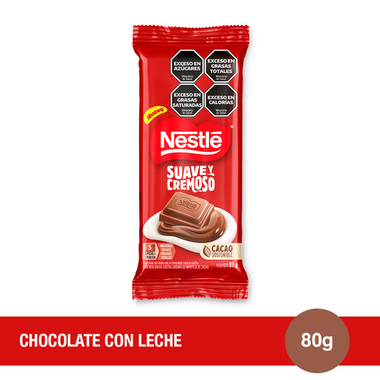 Chocolate con Leche Suave y Cremoso x 80grs