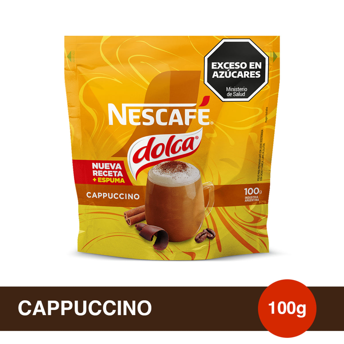 Café Instantáneo NESCAFÉ® Dolca® Mixes Cappuccino - Doypack x100gr