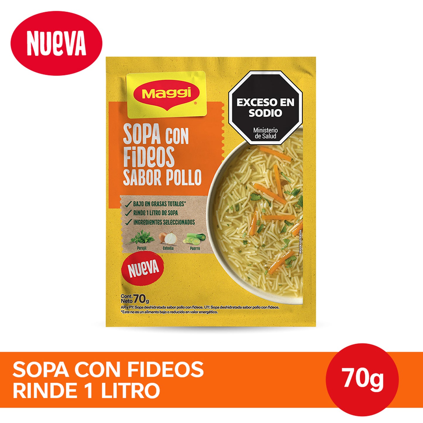 Sopa Maggi de Pollo con Fideos 70gr