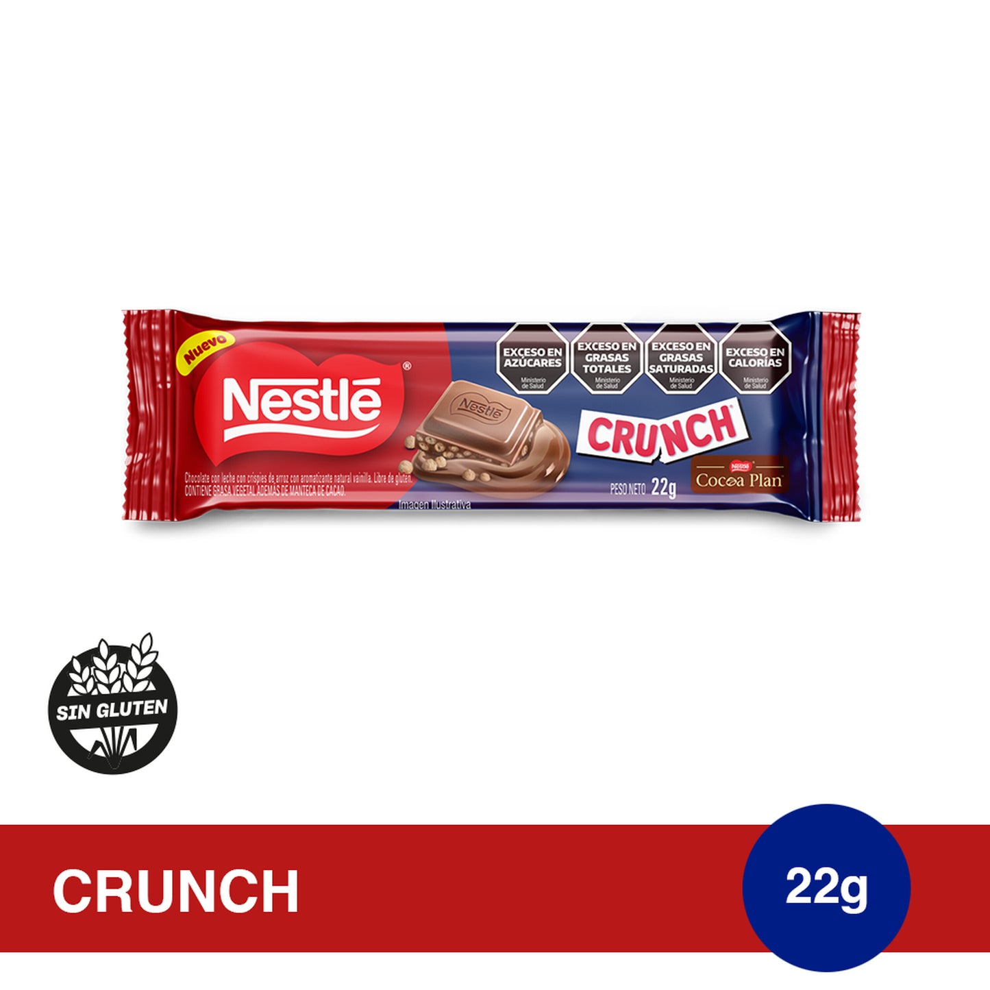 Chocolate con Copos de Arroz CRUNCH® - x 22gr