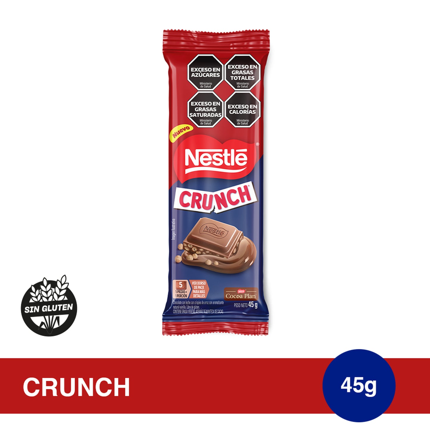 Chocolate con Copos de Arroz CRUNCH® - x 45gr