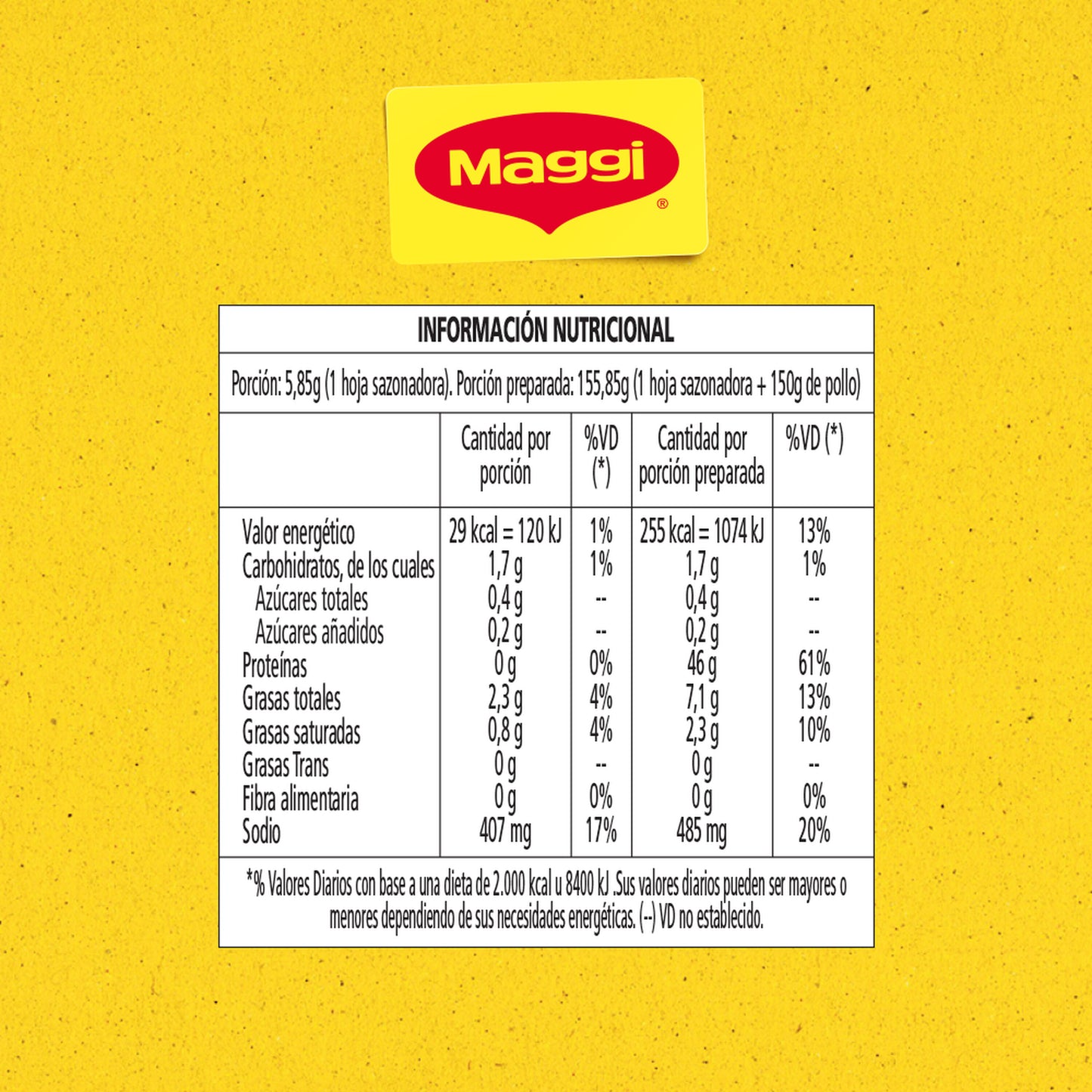 MAGGI® Papelitos Sazonadores Ajo y Cebolla 23,4gr