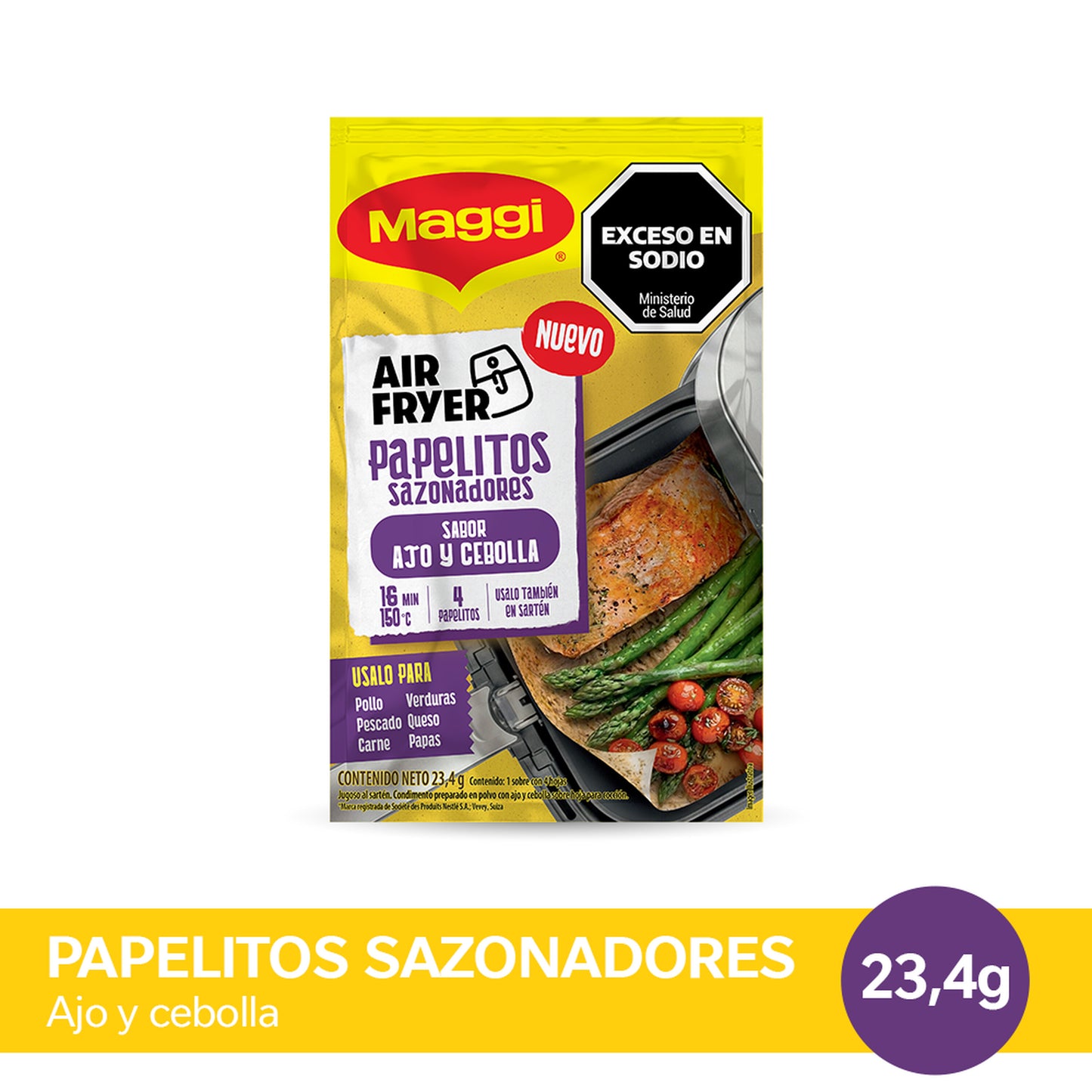 MAGGI® Papelitos Sazonadores Ajo y Cebolla 23,4gr