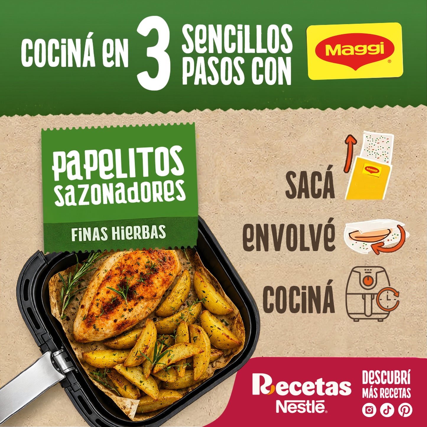 MAGGI® Papelitos Sazonadores Finas Hierbas 23,4gr