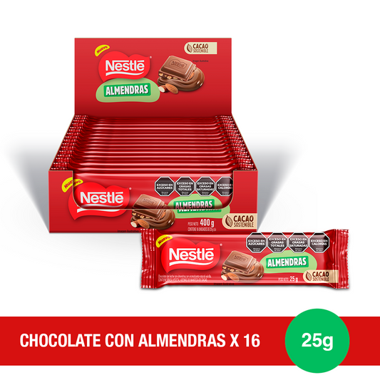 NESTLÉ® Chocolate con Almendras x25g x16 u