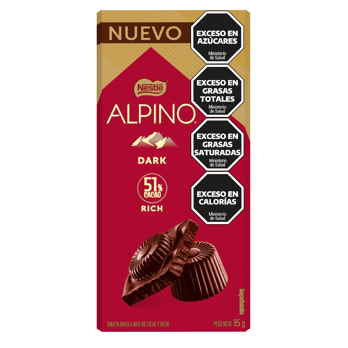 Chocolate Amargo Nestlé Alpino® 51% Cacao - x 85gr
