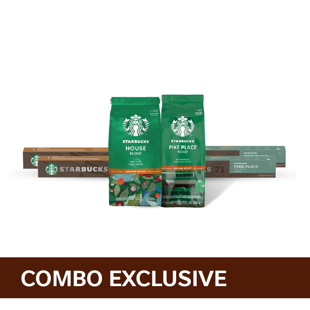 ¡Combo Exclusive! Cápsulas de Café STARBUCKS® Nespresso® + Tostado y Molido