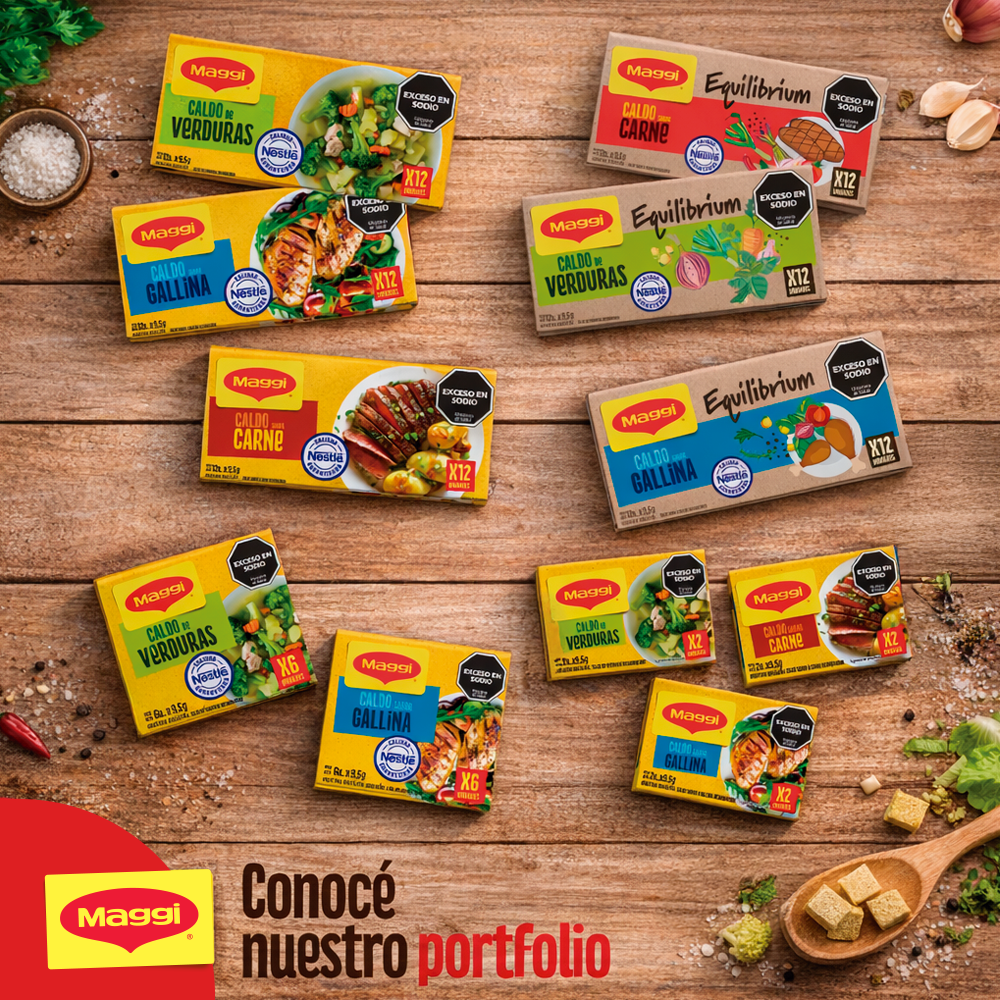 Caldo MAGGI® Sabor Verduras - 12 unidades x 9,5 gr.