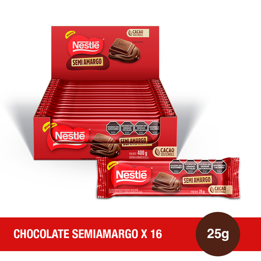 NESTLÉ® Chocolate Semiamargo 25g x 16u