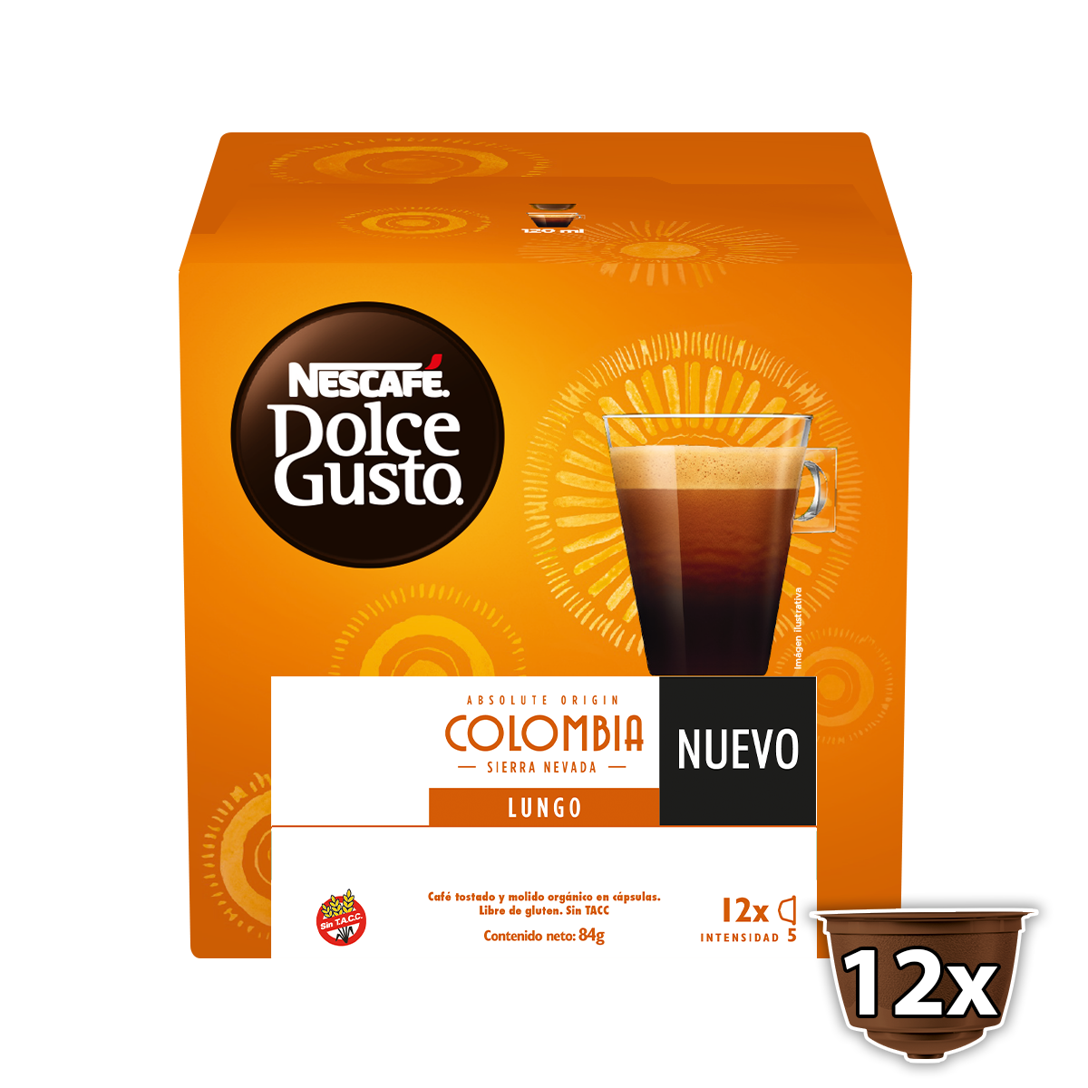 Cápsulas de Café NESCAFÉ® Dolce Gusto® Colombia Lungo Sierra Nevada - x 12 Cápsulas