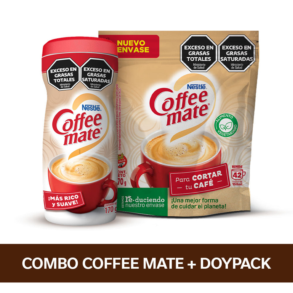 ¡Súper pack! Crema en polvo Nestlé COFFEE-MATE® Original - Doypack + Frasco