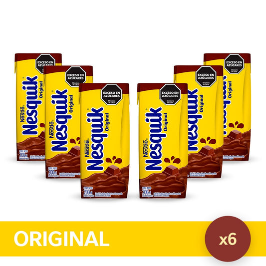 Nesquik® Original Chocolatada Listo para Tomar - 6 unidades x 200ml.