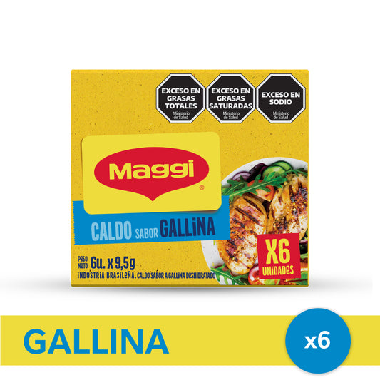 Caldo MAGGI® Sabor Gallina - 6 unidades x 9,5 gr.
