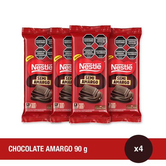 Chocolate Amargo Nestlé Classic® - 4 unidades x 90gr