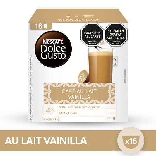 Cápsulas de Café NESCAFÉ® Dolce Gusto® Au Lait Vainilla - x16 Cápsulas