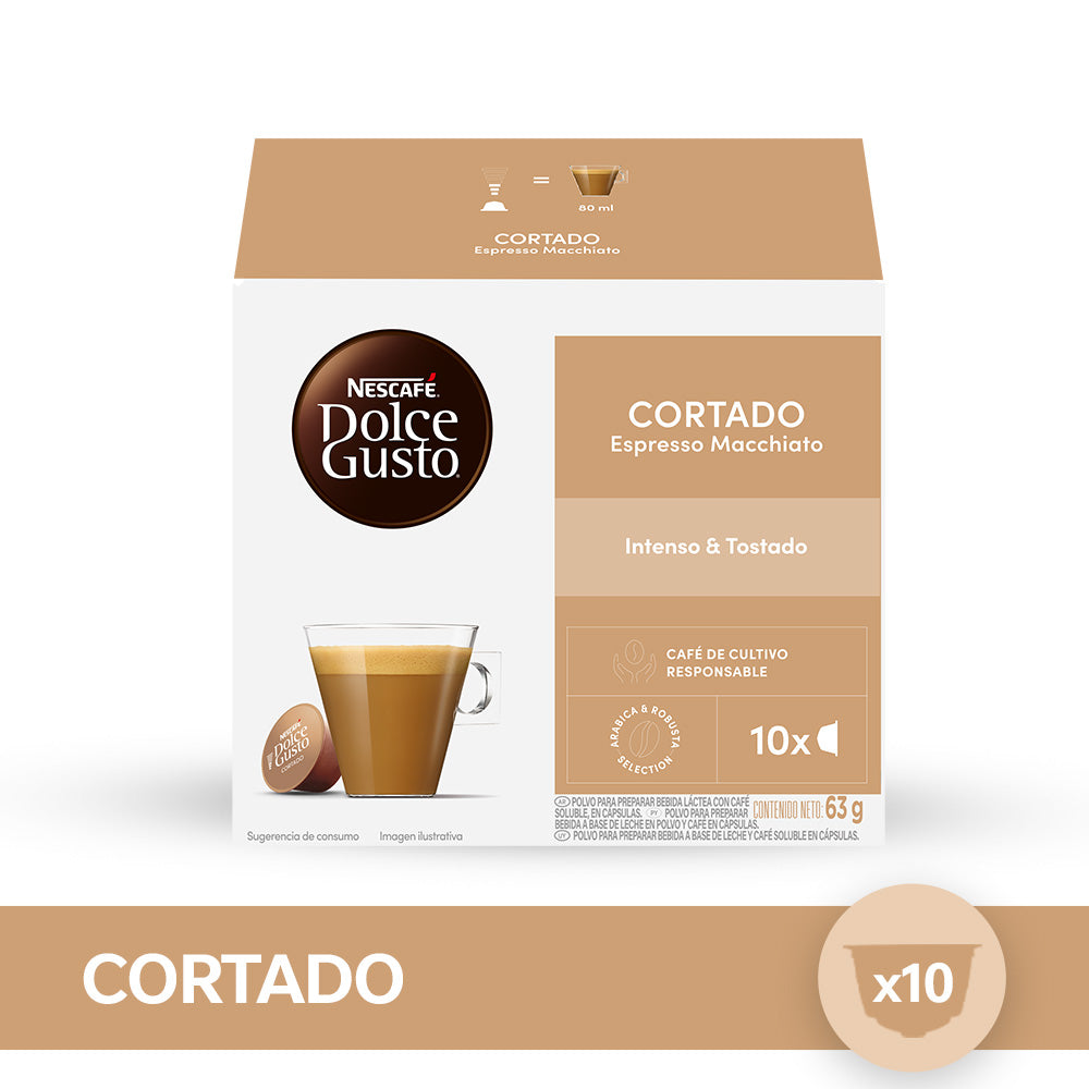 Cápsulas de Café NESCAFÉ® Dolce Gusto® Cortado - x 10 Cápsulas