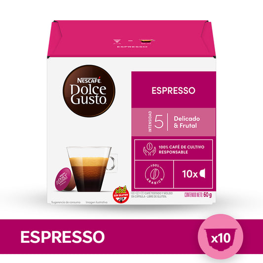 Cápsulas de Café NESCAFÉ® Dolce Gusto® Espresso - x 10 Cápsulas
