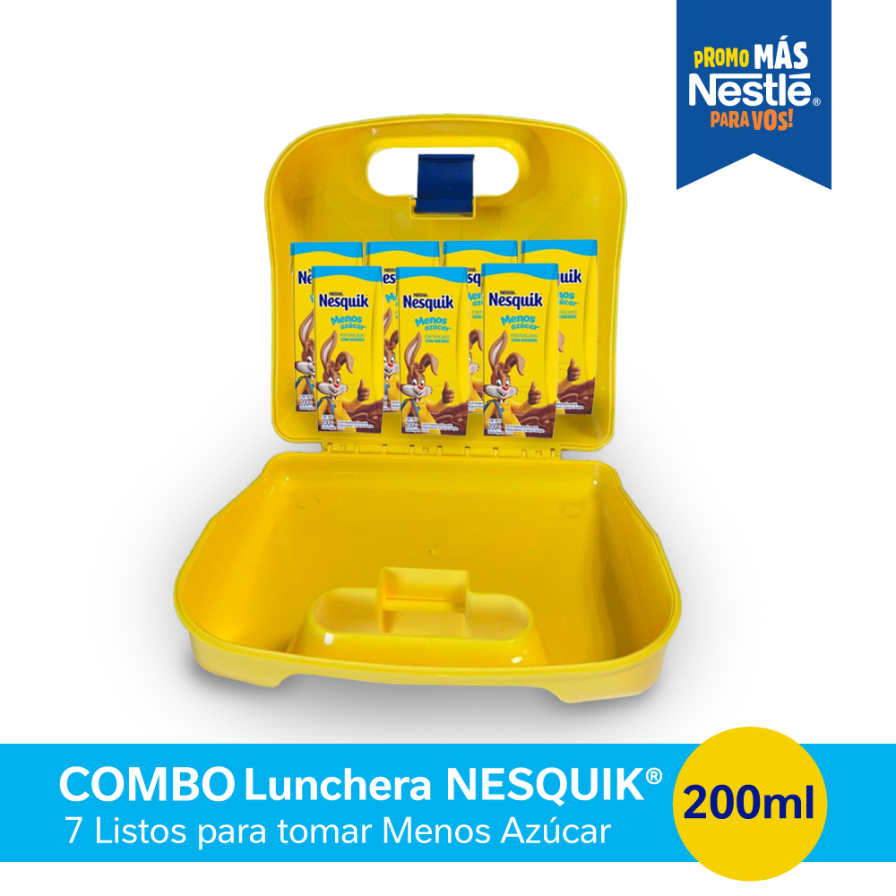 Combo Lunchera Nesquik® Menos Azúcar Chocolatada Listo para Tomar - 7 unidades x 200ml