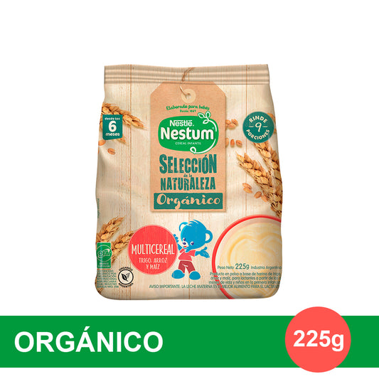 NESTUM® Cereal Infantil Orgánico Sabor Multicereal - Flowpack x 225gr