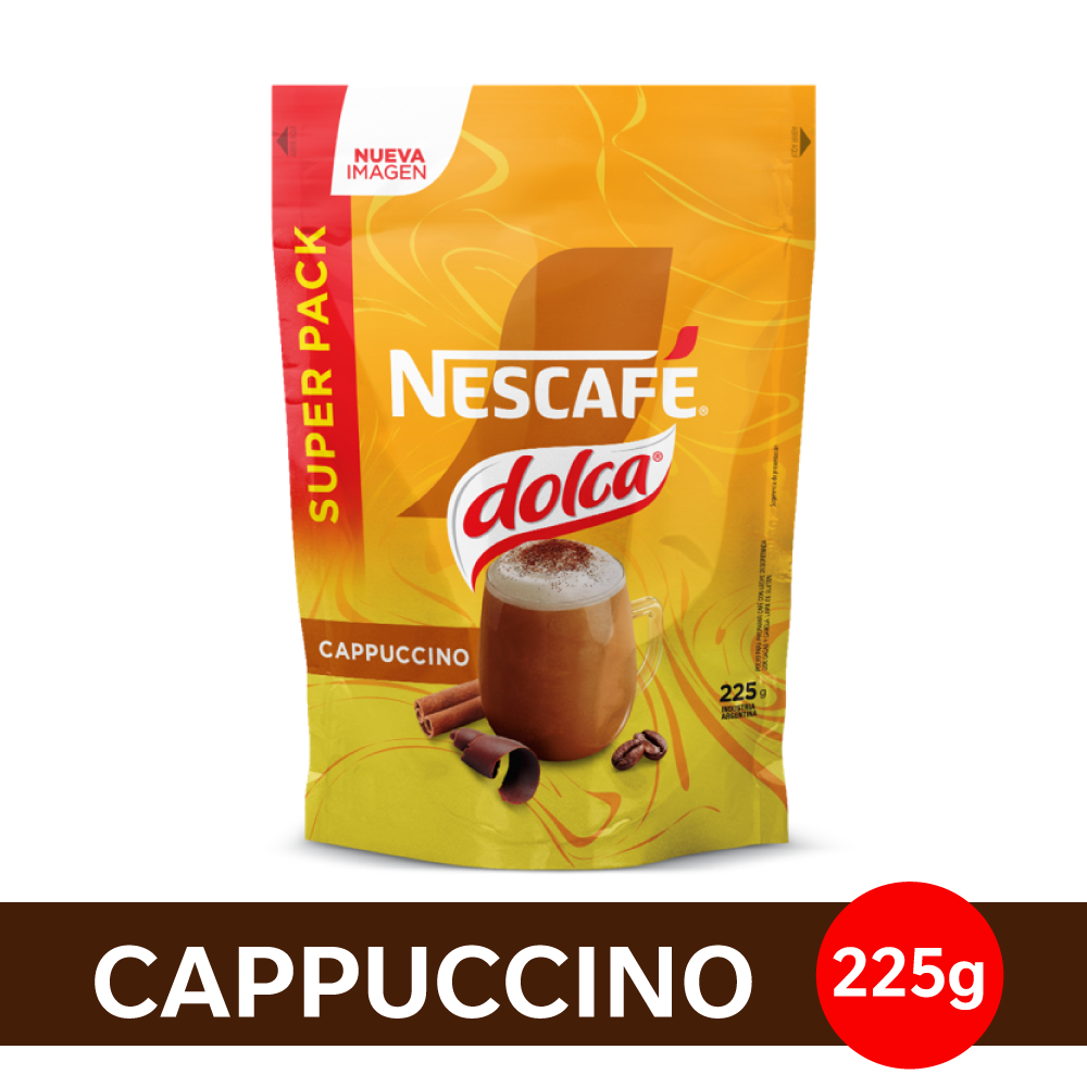 Café Instantáneo NESCAFÉ® Dolca® Mixes Cappuccino - Doypack x225gr