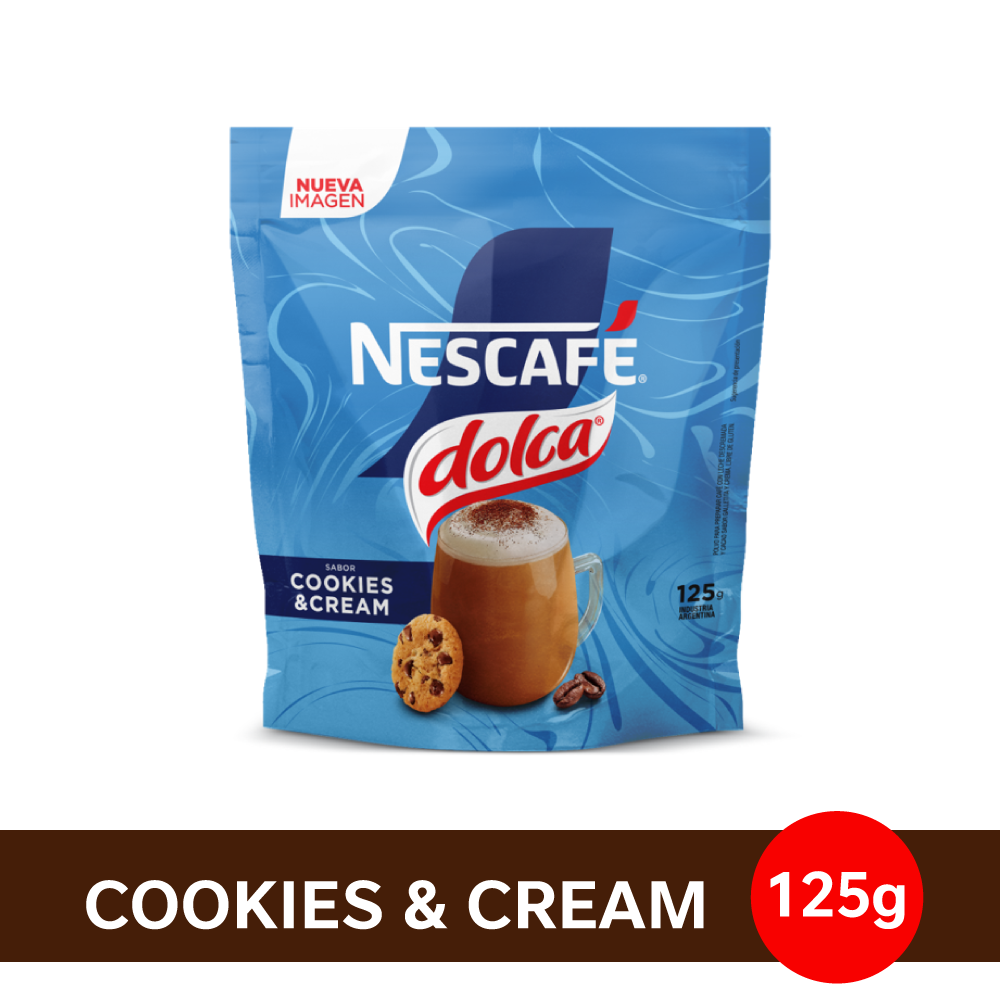 Café Instantáneo NESCAFÉ® Dolca® Mixes Cookies & Cream - Doypack x125gr