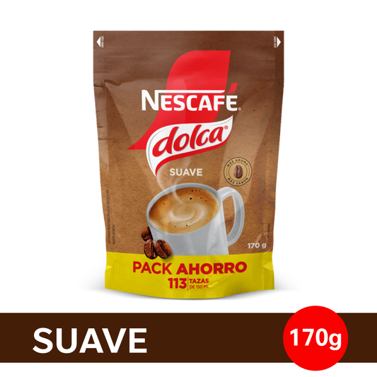 Café Instantáneo NESCAFÉ® Dolca® Suave - Doypack x170gr