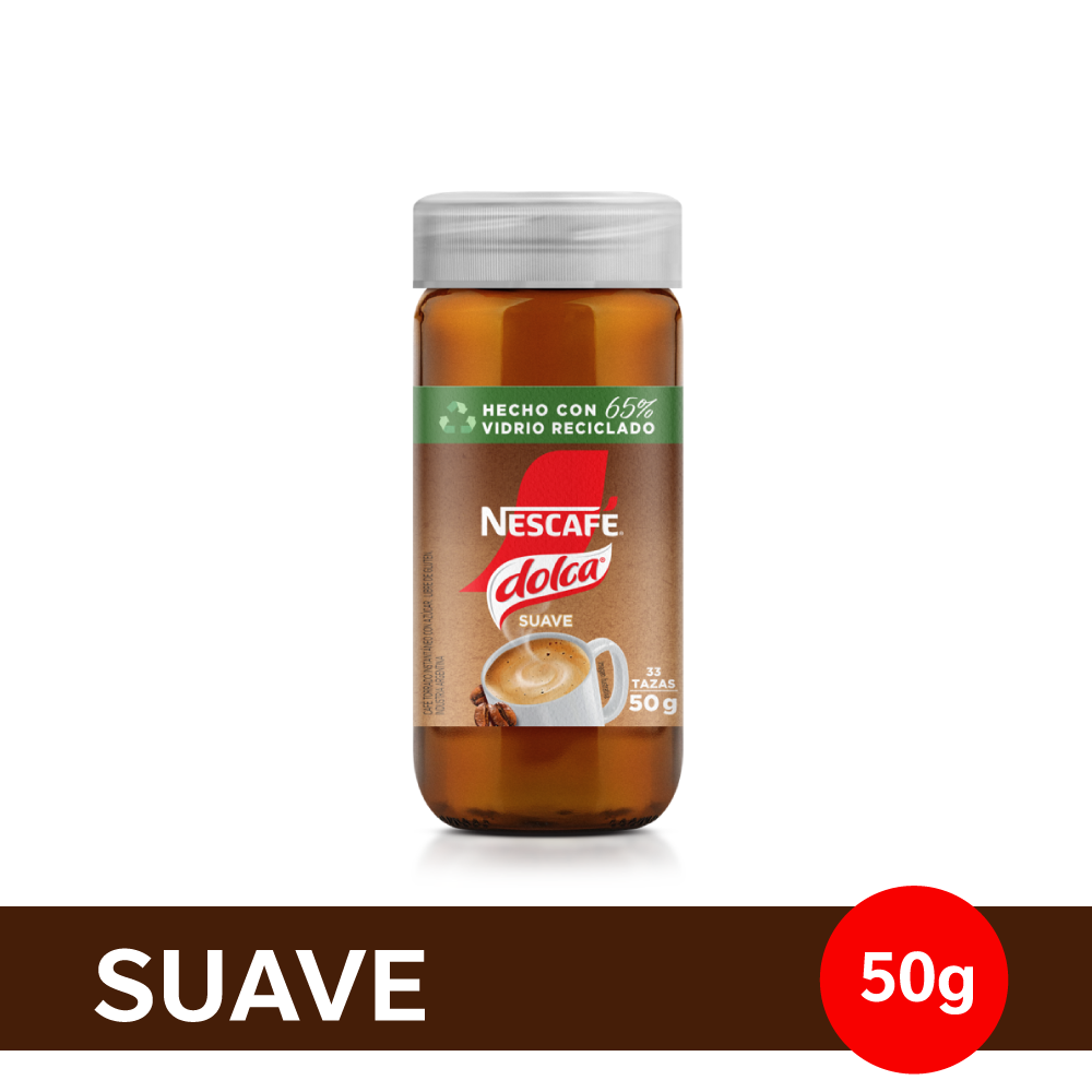 Café Instantáneo NESCAFÉ® Dolca® Suave - Frasco x 50gr