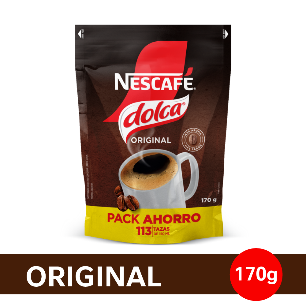 Café Instantáneo NESCAFÉ® Dolca® - Doypack x 170gr