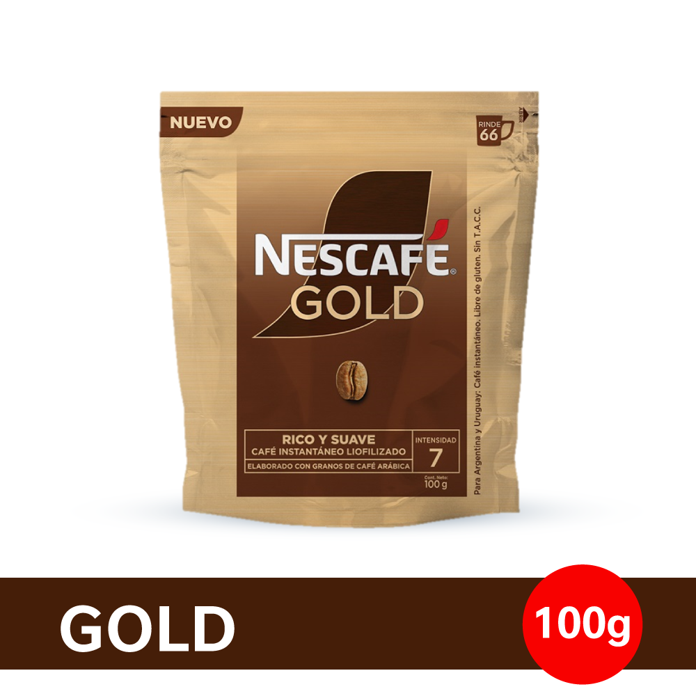 Café Instantáneo NESCAFÉ® Gold - Doypack x100gr