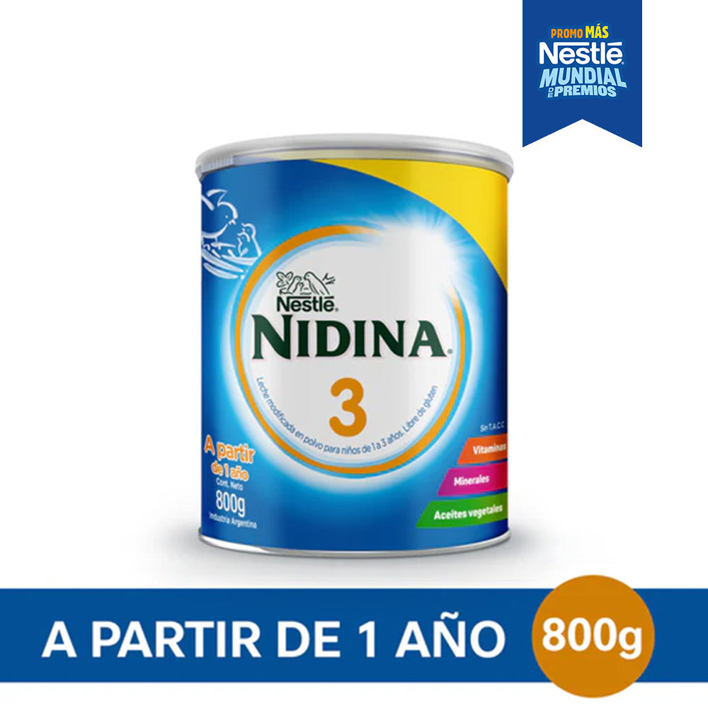 NIDINA® 3 Leche en Polvo - Lata x 800gr