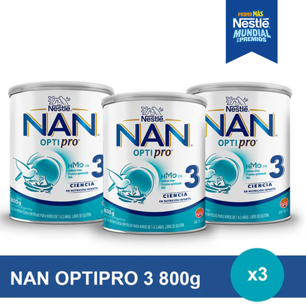 ¡Combo NAN® Optipro® 3! - Lata x 800gr x3u