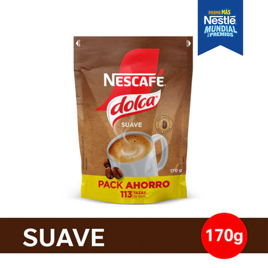 Café Instantáneo NESCAFÉ® Dolca® Suave - Doypack x170gr