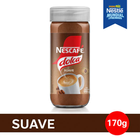 Café Instantáneo NESCAFÉ® Dolca® Suave - Frasco x 170gr